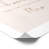 Herfst raad hoeveel kusjes bruidsfeest poster (Hoek)