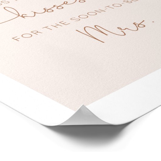 Herfst raad hoeveel kusjes bruidsfeest poster (Hoek)