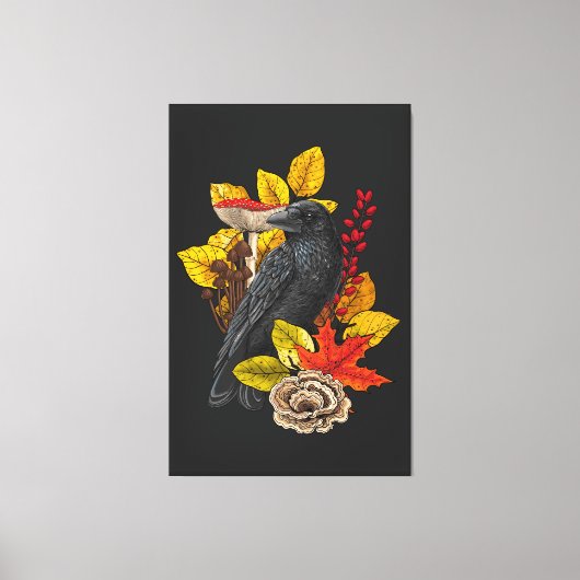 Herfst raaf 2 canvas afdruk (Voorkant)