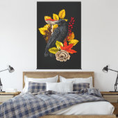 Herfst raaf 2 canvas afdruk (Insitu (Slaapkamer))