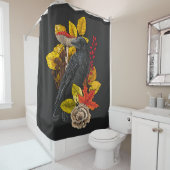 Herfst raaf 2 douchegordijn (In situ)