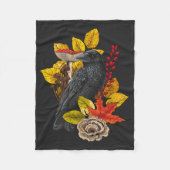 Herfst raaf 2 fleece deken (Voorkant)