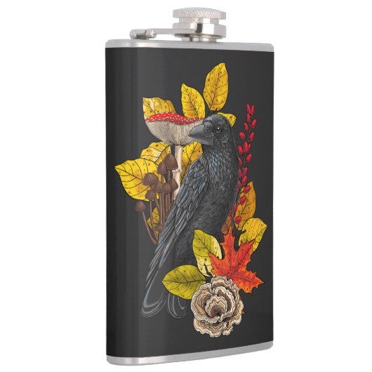 Herfst raaf 2 heupfles (Rechts)