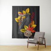 Herfst raaf 2 wandkleed (In situ)