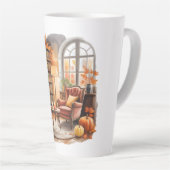 Herfst raam lees mokken — Knusse stoel & boeken (Rechterhoek)