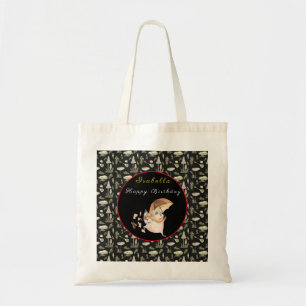 Herfst Raccoon past Tekst en Kleur aan Tote Bag