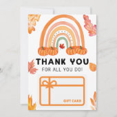 Herfst Rainbow Pumpkin Hartelijk dank voor kaartho Kaart (Voorkant)