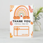 Herfst Rainbow Pumpkin Hartelijk dank voor kaartho Kaart (Staand voorkant)