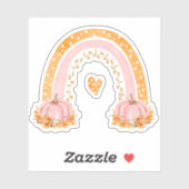 Herfst Rainbow & Pumpkins Vinyl Sticker (Vel)