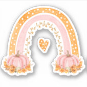 Herfst Rainbow & Pumpkins Vinyl Sticker (Voorkant)