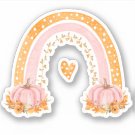 Herfst Rainbow & Pumpkins Vinyl Sticker