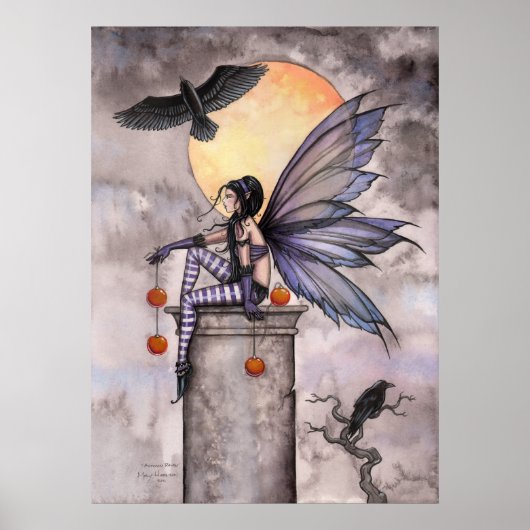 Herfst Raven Gotische Fantasy Sprookjesposter Poster (Voorkant)