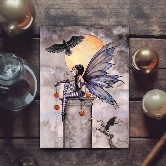 Herfst Raven Gotische Sprookje Fantasie Ansichtkaa Briefkaart