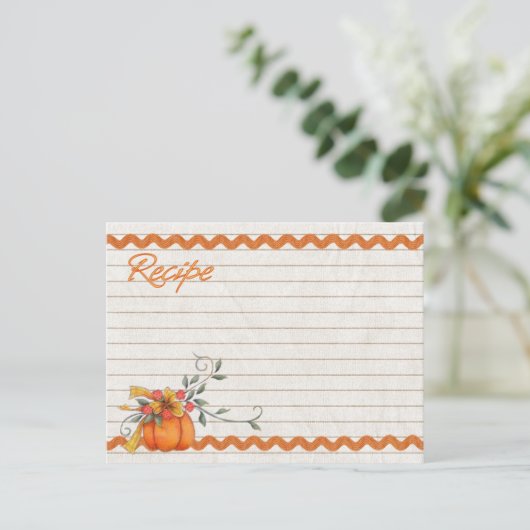 Herfst recept briefkaart (Staand voorkant)