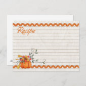 Herfst recept briefkaart (Voorkant / Achterkant)