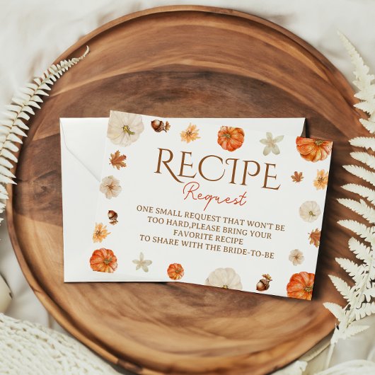 Herfst Recept Verzoek Bruidsfeest Informatiekaartje