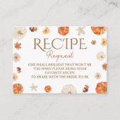 Herfst Recept Verzoek Bruidsfeest Informatiekaartje (Voorkant)