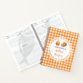 Herfst recepten oranje geruit notitieboek (Binnen)