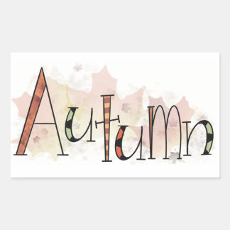 herfst rechthoekige sticker