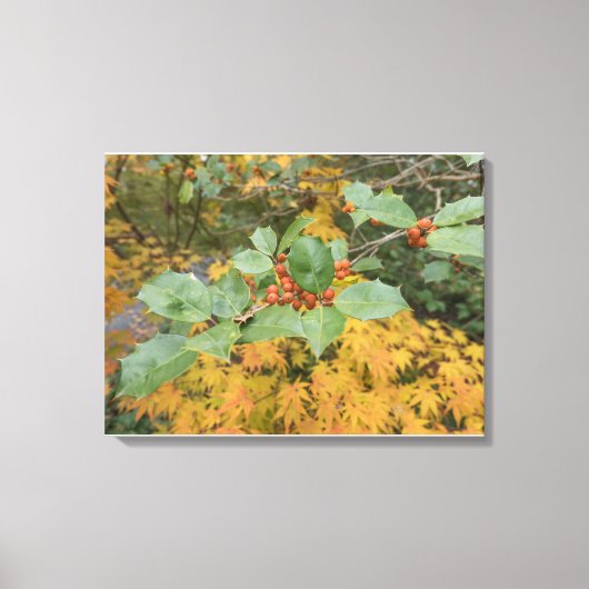 Herfst Red Berries Canvas Afdruk (Voorkant)