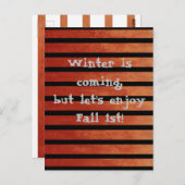 Herfst Red en Black Ombre Stripes Humoureus Briefk Briefkaart (Voorkant / Achterkant)