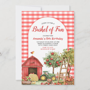 Herfst Red Gingham Bushel van Fun Birthday Kaart