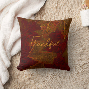 Herfst Red Gold Rustic Elegant Maple Leaves Kussen