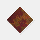 Herfst Red Gold Rustic Elegant Maple Leaves Servet (Hoek)