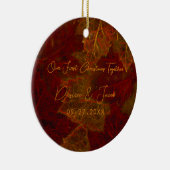 Herfst Red Gold Rustic Elegant verliest Kerstmis Keramisch Ornament (Rechts)