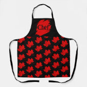 Herfst Red Leaves All-Over Print Chef Schort (Voorkant)