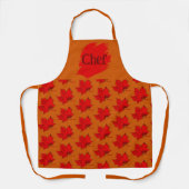 Herfst Red Leaves All-Over Print Chef Schort (Voorkant)
