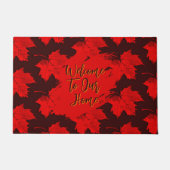 Herfst Red Leaves Welkom thuis Deurmat (Voorkant)