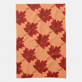 Herfst Red Maple Leaf Theedoek