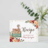 Herfst Red Marsala Reis Thlee Recipe Card Briefkaart (Staand voorkant)