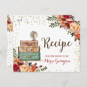 Herfst Red Marsala Reis Thlee Recipe Card Briefkaart (Voorkant / Achterkant)