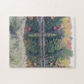 Herfst reflectie op het meer legpuzzel (Horizontaal)