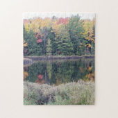 Herfst reflectie op het meer legpuzzel (Verticaal)