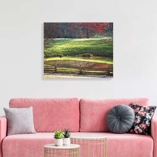 Herfst Reflecties canvas Afdruk (Insitu (Woonkamer))