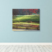 Herfst Reflecties canvas Afdruk (Insitu (Houten vloer))