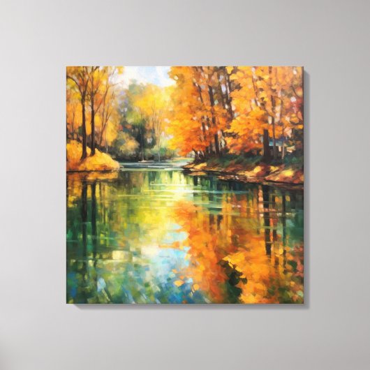 Herfst Reflecties Fine Art Canvas Afdruk (Voorkant)