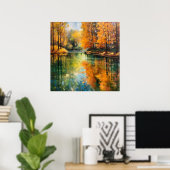 Herfst Reflecties Fine Art Poster (Thuiskantoor)