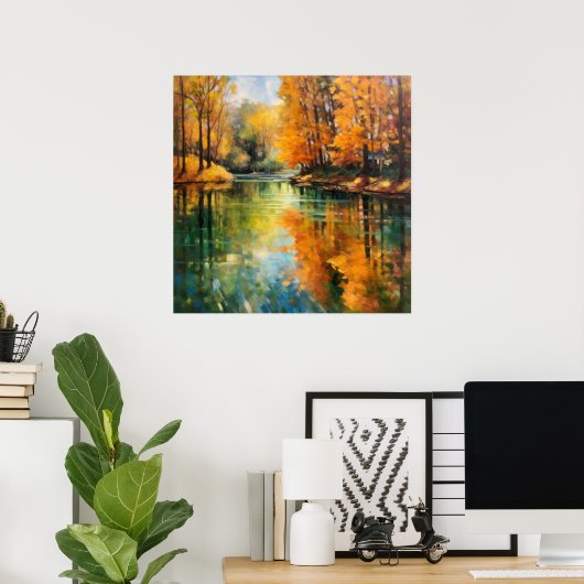 Herfst Reflecties Fine Art Poster (Thuiskantoor)