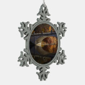 Herfst Reflecties in de Vanderbilt Estate Tin Sneeuwvlok Ornament (Links)