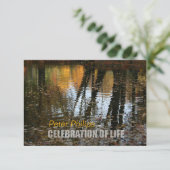 Herfst Reflecties Viering van het Leven Uitnodigin Kaart (Staand voorkant)