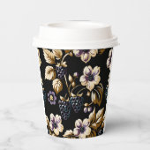 Herfst Regal Elegance Blackberry & Blooms Papieren Bekers (Achterkant)