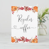 Herfst Regelmatige koffiekaart Kaart (Staand voorkant)