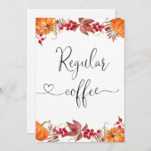 Herfst Regelmatige koffiekaart Kaart (Voorkant / Achterkant)