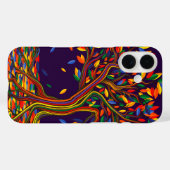 Herfst regenboogbomen Paarse najaarse Thanksgiving Case-Mate iPhone Case (Achterkant (horizontaal))