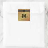 Herfst Regency Bruiloft Monogram Sticker (Tas)