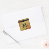 Herfst Regency Bruiloft Monogram Sticker (Envelop)